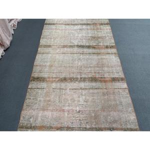 3.7x10.3 ft <b>Rug</b>, <b>Runner</b> Turkish <b>Rug</b>, Gray Solid <b>Rug</b> - Product Image 3