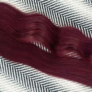 Extensions de cheveux Halo 10A Remy, tissage de cheveux humains indiens, 30 pouces, bouclés crépus, bordeaux - Product Image 4