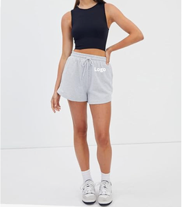 2024 femmes taille haute Shorts français Terry Fitness Gym décontracté été athlétique Shorts Bangladesh - Product Image 4