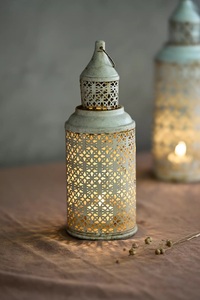 Soporte de farol marroquí antiguo, artesanía de Metal de hierro para decoración de Pascua para el hogar, mesa, vela de Navidad, Pilar, boda - Product Image 4