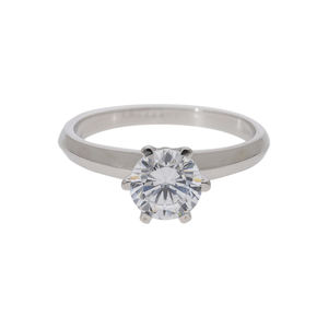 แหวนหมั้นโซลิแทร์สีทอง14K พร้อมเพชรตัดกลม1.02CTW แบบหกแฉก - Product Image 1