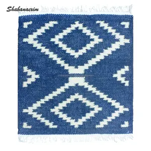 Alfombra Kilim de lana para sala de oración personalizada, alfombrilla decorativa hecha a mano para puerta, alfombra y alfombras para sala de estar DE LA India - Product Image 1