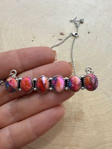 Collier Bar Mojave Rêve Rose Fait à la Main en Argent Sterling avec Rhodium et Plaqué Or Bijoux de Pierres Précieuses - Product Image 4