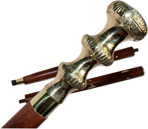 Canne en bois de style antique avec poignée en laiton de qualité supérieure faite à la main - Product Image 1