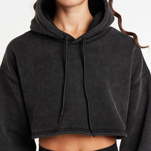 Custom Casual <b>Women</b> Crop Pullover Hoodies Heavyweight Breathable Fabric Cropped Hoodie Crop <b>Top</b> Hoodie <b>for</b> <b>Women</b> - Product Image 6