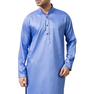 热销时尚男士套装Kurta Shalwar优质棉，时尚民族服装Kurta Shalwar设计休闲装