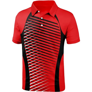 Sublimación algodón Polo camisa hombres cuarto botón manga corta punto Turn Down Collar Golf tenis negocios Casual verano Top - Product Image 1