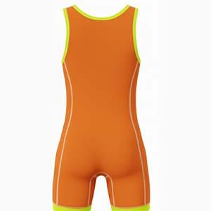 Dernier modèle de maillot de lutte sans bretelles à fermeture à pression en polyester et élasthanne, séchage rapide, respirant, confortable, vente en gros - Product Image 6