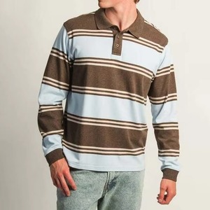 Camisetas de Rugby Vintage Personalizadas, Polo de Manga Larga, 100% Algodón, Logotipo Bordado de Alta Densidad, Camiseta de Rugby, Polos para Hombre - Product Image 4