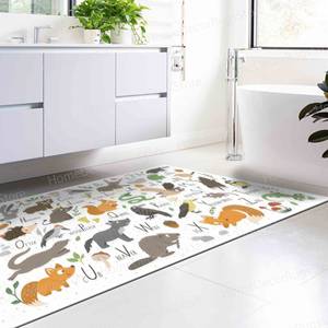 Alfombra Estampada Colorida, Alfombra para Habitación Infantil, Fácil de Limpiar, Alfombra de Chenilla - Product Image 2