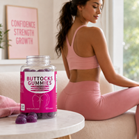 Bonbons Gommeux BBL Repulpants Marque Privée OEM – Produits de Beauté Naturels Personnalisés pour l'Amélioration et le Rehaussement des Fesses, Agrandissement des Hanches pour Femmes