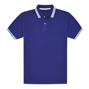 Personalizable 100% algodón liso E azul liso Piqué para Polo camisa ecológica de gama alta patrón sólido tela de los hombres para Polo camisa - Product Image 1