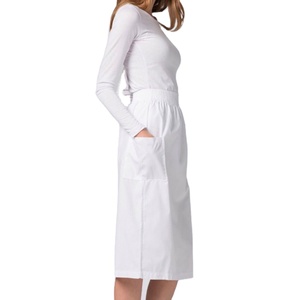 Nouvelle Arrivée Jupes Blouses Médicales Sur Mesure OEM pour Femmes, Tissu Satin 100% Coton de Haute Qualité, Respirant, Naturel, Coupe Droite Décontractée - Product Image 1