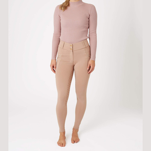 Culotte d'équitation en maille et spandex hautement extensible de haute qualité avec une forte adhérence et une conception ajustée pour les cavalières féminines - Product Image 2