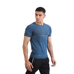 เสื้อยืดแนวสปอร์ตใส่สบายสำหรับผู้ชายเสื้อยืดผ้าคอตตอนโพลีเอสเตอร์ระบายอากาศได้ดีจากผู้ผลิต - Product Image 2