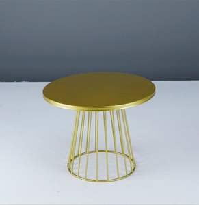 Luxury Minimalist Gold Metal Wire Cake Stand Modern Sleek Round Dessert <b>Display</b> Stand for Wedding Party Bakery Table Centerpiece - Product Image 1