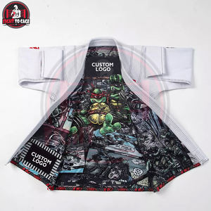 Solid Color Custom Made New Arrival Fighting Training Jiu Jitsu Uniform Unisex Polyester Cotton BJJ Kimono Washed Stretch - Product Image 2