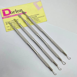 เครื่องมือดันหนังที่ดันหนังกำพร้าแบบสองด้านอุปกรณ์ทำเล็บสแตนเลสออกแบบโลโก้ได้ตามต้องการ - Product Image 1