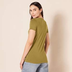 Camiseta de Verano para Mujer, Talla Grande, Tejido Ligero, Ecológico, Transpirable, de Secado Rápido, Ajuste Delgado, Suave y Elástico - Product Image 3