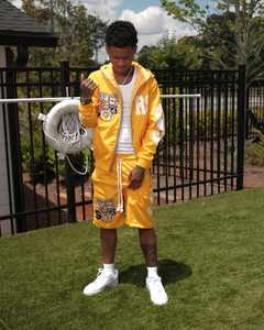 Conjunto de chaqueta cortavientos transpirable de dos piezas para hombre, chándales cortavientos estampados al por mayor para hombre y mujer - Product Image 3