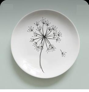 Plato de Cerámica con Diseño de Hoja de Índigo, Hecho a Mano con Acabado de Pintura Artística y Esmalte Brillante, Diseño Duradero para un Estilo de Comedor Contemporáneo - Product Image 6