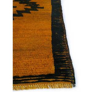 Tapis en laine géométrique 3D Nuray Classic rouge et orange noué à la main pour la maison - Grand tapis rectangulaire pour salon et couloir - Modèle - Product Image 4