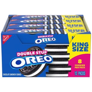 OREO Double Stuf' Chocolate Sandwich Cookies, King Size, 12 Snack Packs (8 Cookies Per Pack) - Product Image 4