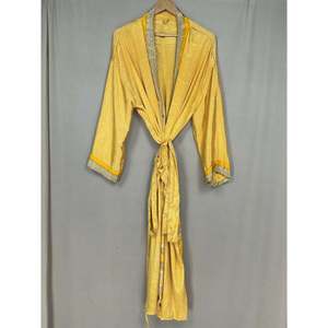 Vintage Chic Recycled Silk Sari Robe Women's Boho <b>Kimono</b> for <b>Beach</b> Resort Wear for Bridesmaid Lounge Cover-up Dressing Gown - Product Image 4