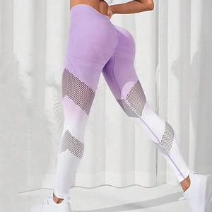 Leggings de fitness pour femmes Yoga Running Pantalon de yoga de fitness pour femme Logo personnalisable sur les leggings à la taille - Product Image 3