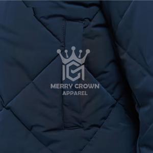 Tendance industrielle Parka à capuche pour hommes Veste couette imperméable écologique entièrement chaude Pakistan Service OEM personnalisé - Product Image 3