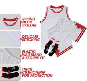 Maillot de basket-ball 3 pièces sans manches en maille athlétique pour homme Maillot de basket-ball respirant pour adulte pour les fans - Product Image 3