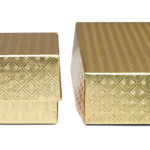 กล่องขนมแข็งแบบนูนลายเพชรคุณภาพสูง วัสดุ PET รีไซเคิล บรรจุภัณฑ์ของขวัญแบบแบนสำหรับขนมขบเคี้ยว เหมาะสำหรับมอบเป็นของขวัญ - Product Image 2