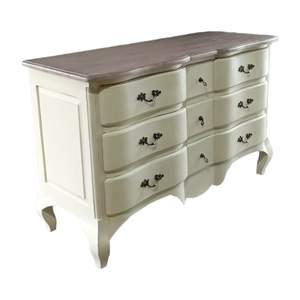 Aparador rústico antiguo, muebles clásicos franceses italianos de madera maciza con 9 cajones, armario de almacenamiento de comedor moderno de lujo - Product Image 1