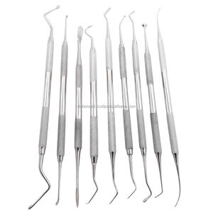 Juego de Instrumentos Dentales Manuales de Alta Precisión (Set 10) Herramientas de Relleno de Plástico Compuesto, Sonda, Espátula, Espejo - Product Image 6