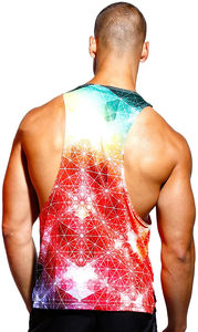 Camisetas sin mangas personalizadas para hombre, ligeras, transpirables, de secado rápido, para deportes, gimnasio, entrenamiento, correr, capucha de poliéster, decoración estampada - Product Image 3