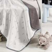 Manta de Bebé de Felpa 100% Algodón Orgánico Suave al Tacto, Ecológica, Tamaño Personalizado, Modelo OYA HOME WELSOFT, Hecho en Turquía