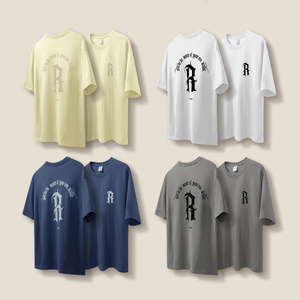 Camiseta Oversize para Hombre STREETLAB, 100% Algodón Jersey, Talla XL, Estampado de Letras Góticas, Estilo Urbano, Corte Holgado, Manga Corta - Product Image 1