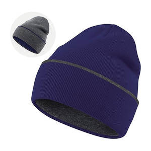 Gorros con puños acrílicos superventas con logotipo personalizado Fabricante de gorros de hombre Gorro de punto Jacquard Sombreros de invierno - Product Image 6