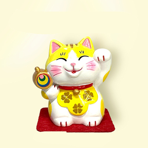 Chat chanceux Sculptures Fengshui Statue montrer pièces résine artisanat pour la maison mignon dessin animé Animal Sculpture décor à la maison - Product Image 1
