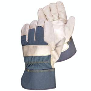 Guantes de seguridad de cuero de grano de vaca de alta calidad Protección de brazo de mano de construcción industrial con resistencia a la abrasión ignífuga - Product Image 1