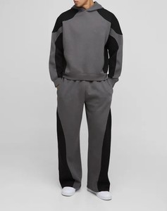 Meilleure qualité personnalisé votre propre conception deux tons couleur hommes survêtement pull à capuche coupe ample tenue décontracté léger confort - Product Image 4