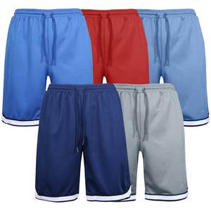 Paquete de 5 pantalones cortos de lona transpirables de cristal sólido de algodón 100% ligeros para hombre - Product Image 3