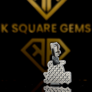 Pendentif personnalisé VVS Moissanite, pendentif Moissanite personnalisé, pendentif Moissanite nom, pendentif Moissanite Hip Hop VVS en argent - Product Image 4