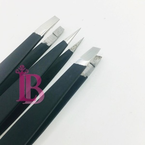 Pince à épiler sourcils en fourrure de vison noire, lot de pinces à épiler droites et inclinées, très demandées, personnalisables avec logo – Offre Spéciale - Product Image 5