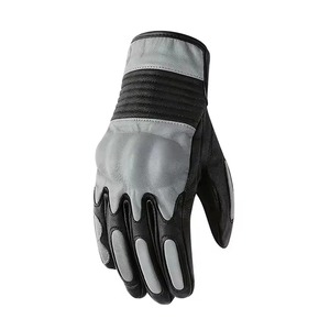 Guantes de moto de cuero genuino para hombre y mujer, diseño de logotipo personalizado, guantes de moto de carreras con gama barata - Product Image 4