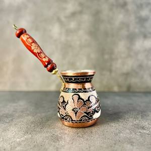 Cafetera Turca de Madera y Cobre con Asa, Elegante Vajilla, Taza de Café, Decoración de Mesa para el Hogar, Cocina, Restaurante, Hotel, Fiesta - Product Image 6