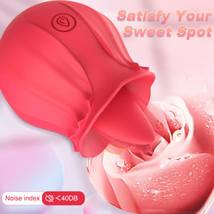 Rosa stimolatore del sesso per le donne Mini vibratore clitorideo stimolatore con 10 tipi di lingua leccare la lingua leccare rosa giocattolo - Product Image 4