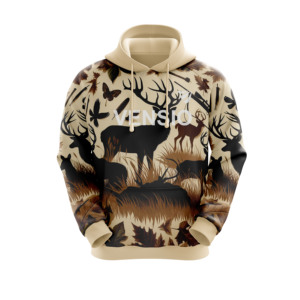 Vente en gros OEM Personnalisé 100% Polyester Hiver Chasse Solide Respirant Tissu Polaire 330g Sweat à Capuche 3D Entièrement Personnalisable Couleurs Homme - Product Image 4
