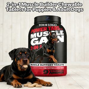 OEM/ODM Suplemento Canino de Alta Proteína para Ganho Muscular com Aminoácidos para Filhotes e Cães Adultos – Construtor Muscular Premium - Product Image 3