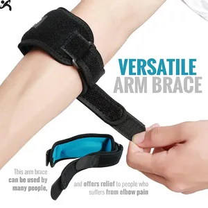 Attelle de soutien du coude en néoprène avec coussin de compression, fixation articulaire flexible, protection pour le sport - Product Image 2